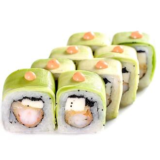 Фирменные роллы Дракон с креветкой