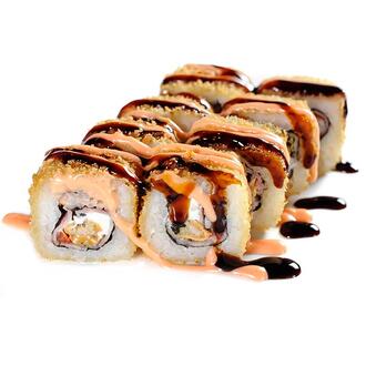 Теплый ролл с беконом