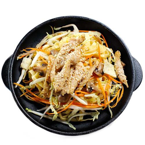 Яичная лапша с курицей
